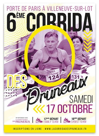 Affiche Corrida des pruneaux 2020