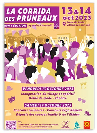 Affiche Corrida des pruneaux 2023