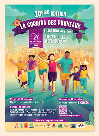 Affiche Corrida des pruneaux 2025